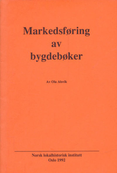 Markedsføring av bygdebøker.