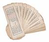 Manuscript on paper. 44 pothi-style oblong sheets (270 x 775 mm.), inscribed on both sides in red and black