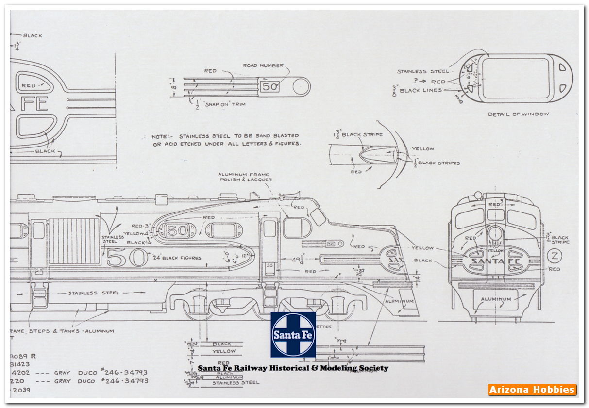 Santa Fe Railway Diesel Painting and Lettering Guide for Model Railroaders by Stephen