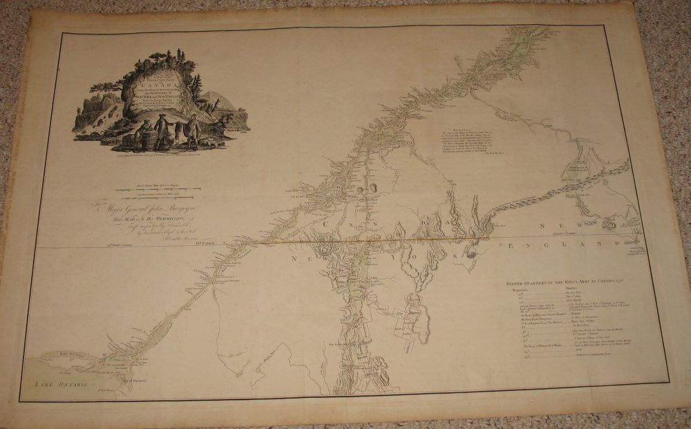 (Revolutionary War Era) A map of the inhabited part of Canada from the