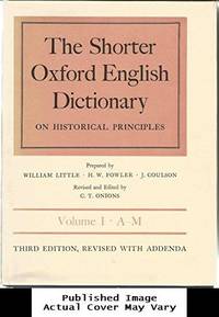 Shorter Oxford English Dictionary Third Edition Revised