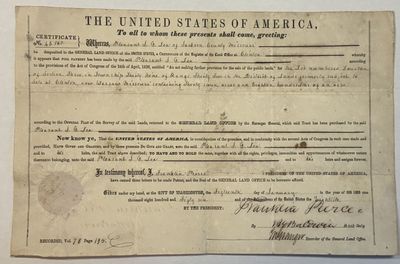 Washington DC, 1856. Oblong folio, 10