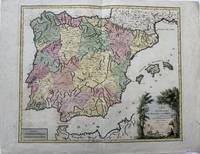 Cartes des Royaumes D'Espagne et de Portugal dans laquelle sont tracées les Routes des Postes