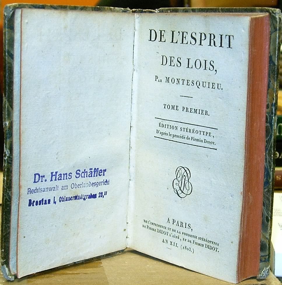 De L'Esprit Des Lois by Montesquieu by Montesquieu | 1803 | Didot