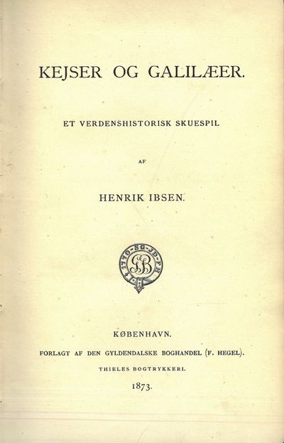Kejser og galilæer. Et verdenshistorisk skuespil.