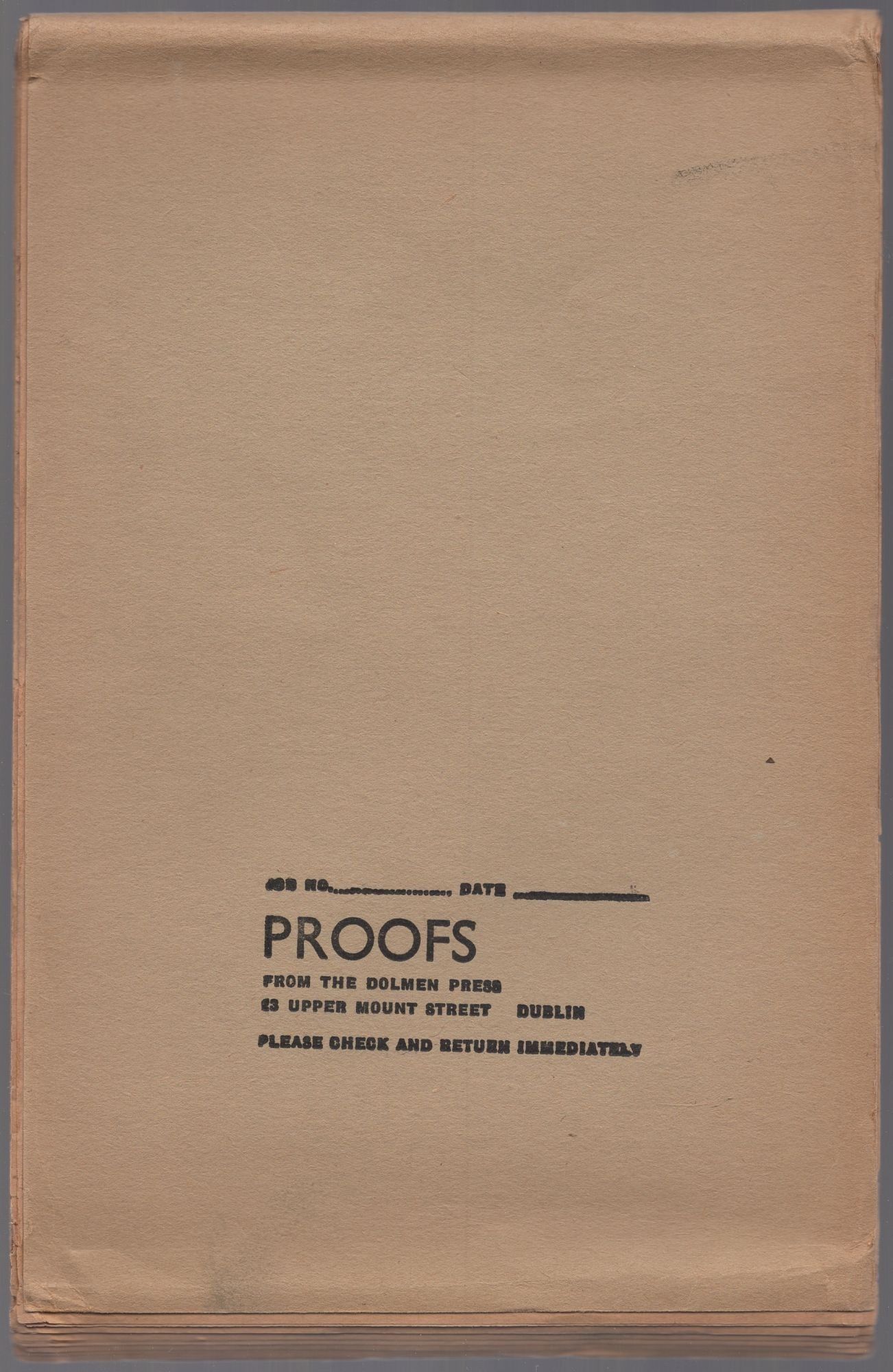 The Irish Book. Volume One, Number Four. Winter 19