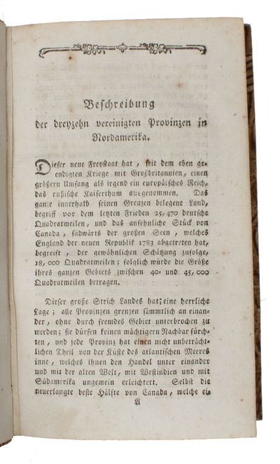 Geschichte der Revolution von Nord-Amerika.  - [FIRST GERMAN WORK ON THE AMERICAN REVOLUTION] (photo 3)