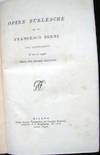 Opere Burlesche di M. Francesco Berni con Annotazioni, e con un Saggio delle sue Lettere Piacevoli by 1497 or 8-1535 Francesco - Hardcover - 1806 - from The Owl at the Bridge (SKU: OB528)