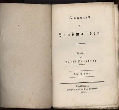 Magazin for Landmanden. Sjette bind . Udgivet af…