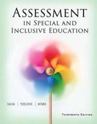 Assessment in Special and Inclusive Education by John Salvia - 2016-02-09