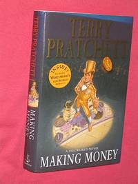 cover of Making Money (a Discworld Novel) with one Discworld Banknote