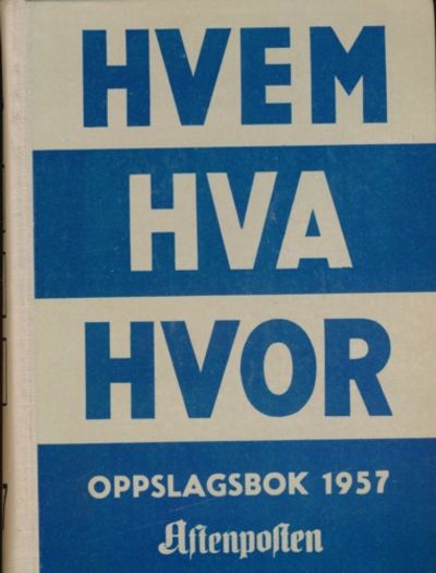 Hvem Hva Hvor 1957