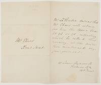 Autograph Letter in the third person to John Ebers in Bond Street, (Sir Thomas, 1763-1838, Bailly...