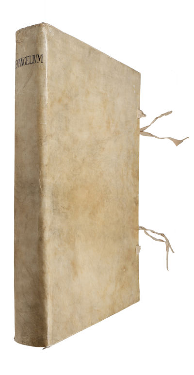 [Arab text followed by Latin translation:] Evangelium Sanctum Domini nostri Iesu Christi conscriptum a quatuor Evangelistis sanctis, id est Matthaeo, Marco, Luca et Iohanne. - [EDITIO PRINCEPS OF THE NEW TESTAMENT IN ARABIC] (photo 2)