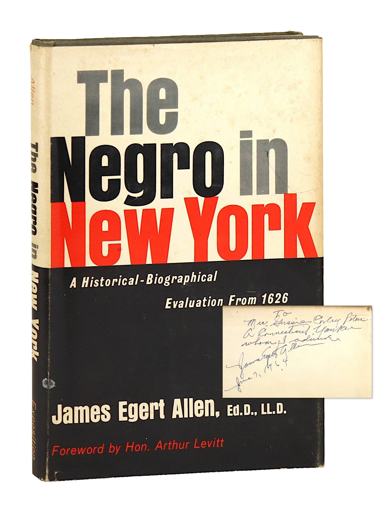 The Negro in New York: A Historical-Biographical E