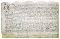 Manuscript indenture from the reign of Queen Elizabeth relating to London property