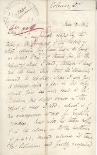 Autograph Letter Signed 'J.W. Natal' to the Society of Arts (John William, 1814-1883,...