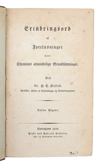 Erindringsord af Forelæsninger over Chemiens…