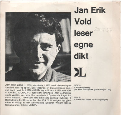 Jan Erik Vold leser egne dikt