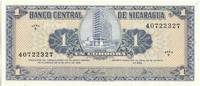 A 1968 Uncirculated One Cordoba Banknote from Nicaragua