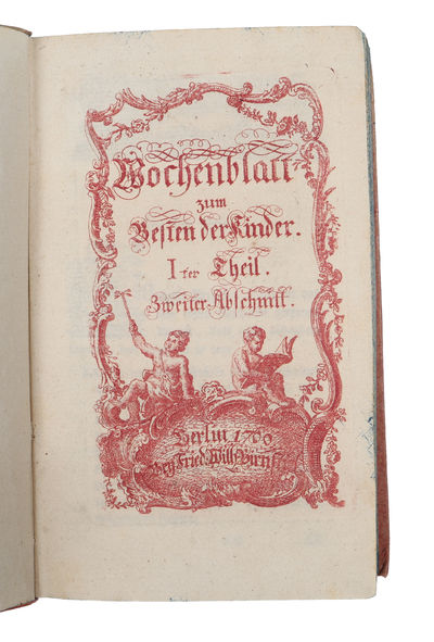 Wochenblatt zum Besten der Kinder. Vol. 1 - 4, each vol. in 2 parts.  - [ONE OF THE EARLIEST PERIODICALS FOR CHILDREN] (photo 5)