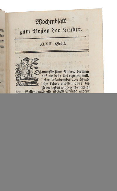 Wochenblatt zum Besten der Kinder. Vol. 1 - 4, each vol. in 2 parts.  - [ONE OF THE EARLIEST PERIODICALS FOR CHILDREN] (photo 8)