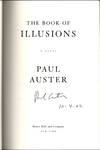 The Book of Illusions. Signed and dated at publication.