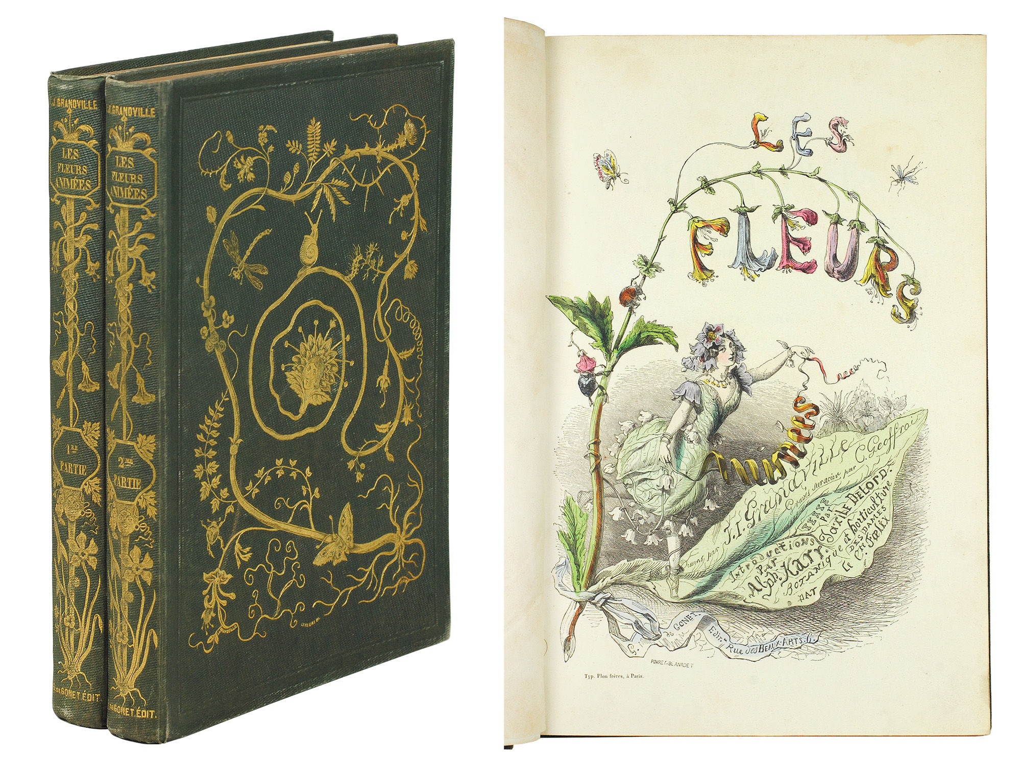 Les Fleurs Animées. by [Grandville, J.-J.] Delord, Taxile | 1847