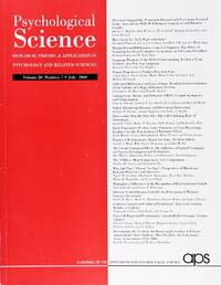 cover of Psychological Science (Volume 20, Number 7, July 2009)