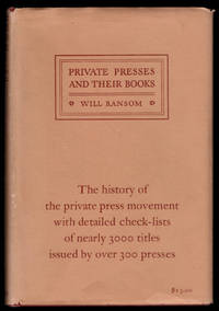 image of PRIVATE PRESSES AND THEIR BOOKS.