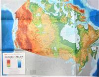 Canada-Relief. Large Fold-Out Colour Map