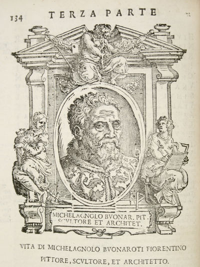 Le vite de' più eccellenti pittori, scultori et architetti di Giorgio Vasari, pittore & architetto aretino; parte prima e seconda [-terza] ; in questa nuoua edizione diligentemente riviste, ricorrette, accresciute d'alcuni ritratti, & arricchite di postille nel margine