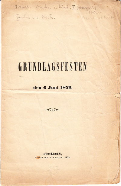 Grundlagsfesten den 6 juni 1859.