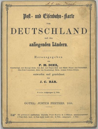 Post- und Eisenbahn-Karte von  Deutschland und…