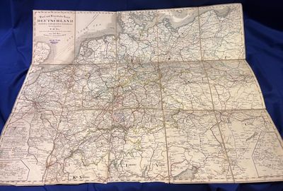 Post- und Eisenbahn-Karte von  Deutschland und den anliegenden Ländern. Herausgegeben von F. M. Diez, entworfen und gezeichnet von J. C. Bär. (photo 2)