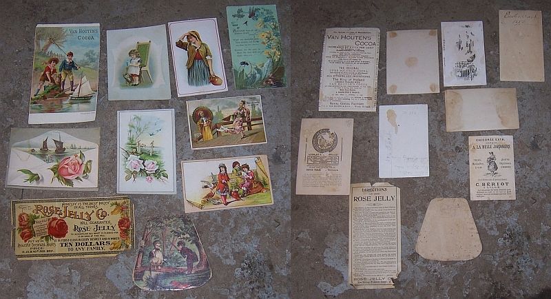 Advertisement - Lot of Ten Scrap Victorian Children, Rose Jelly Label