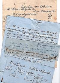 1842-1856 GROUP OF FOUR (4) BLACKSMITHING, WAGON-MAKING, AND HORSE-TRADING DOCUMENTS. by Boynton, Charles & Others - 1842