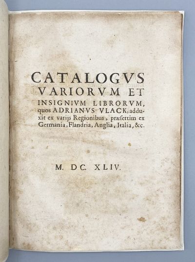 Catalogvs Variorvm Et Insignivm...