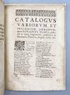 Catalogvs Variorvm Et Insignivm...; (photo 1)
