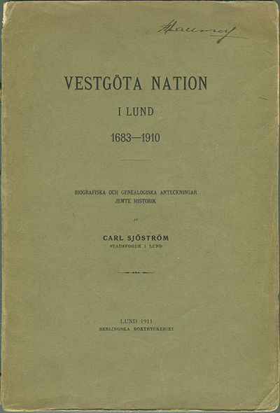 Vestgöta nation i Lund 1683-1910. Biografiska och…