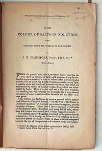 On the Colour of Salts in Solution, Each Constituent of Which is Coloured