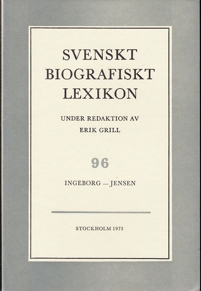Svenskt Biografiskt Lexikon. Häfte 96 [=Band 20]…