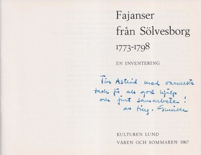 Fajanser från Sölvesborg 1773-1798. En…