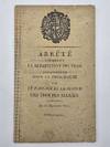 View Image 1 of 3 for Arrete concernant la repartition des frais occasionnes dans la Principaute par le passage et le sejo... Inventory #357039