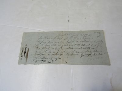 1798 Manuscript Promissory Note with ten-cent revenue stamp