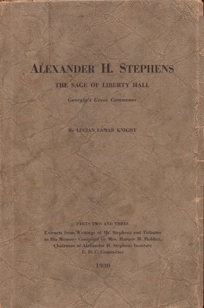 Athens: McGregor Company, 1930. First Edition. Wraps. Good. Bound wraps. v, 169 pages, , pages adver...