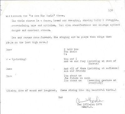 SIGNED TYPESCRIPT: MONEY. A Jazz Opera