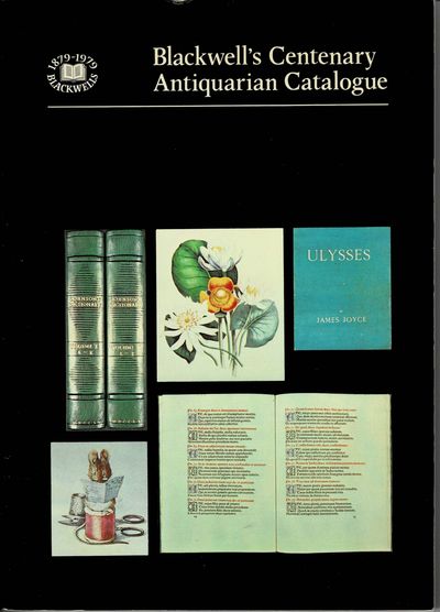 Blackwell's Centenary Antiquarian Catalogue.