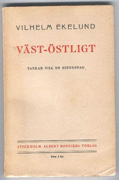 Väst-östligt. Tankar till en minnesdag.