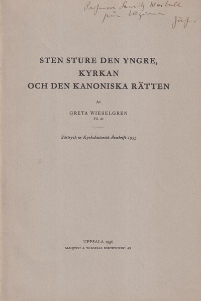 Sten Sture den yngre, kyrkan och den kanoniska…